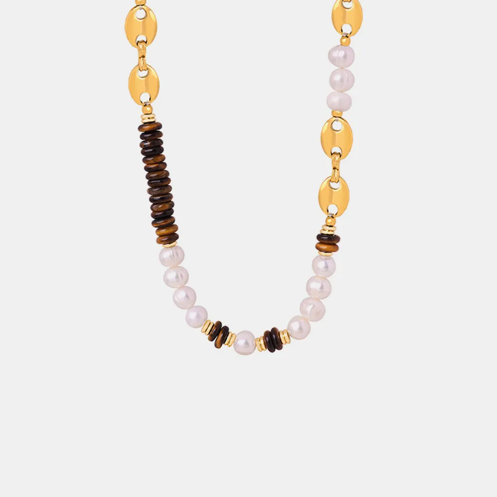 18K Gold-Plated Titanium Steel Necklace - Gold - Image 4